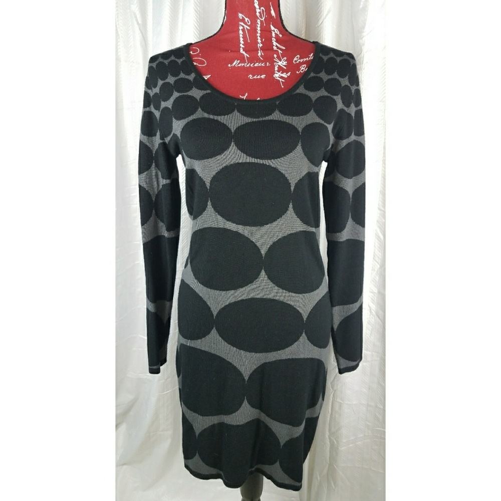 Yest Polka Dot Long Sleeve Sweater Dress Sz 6